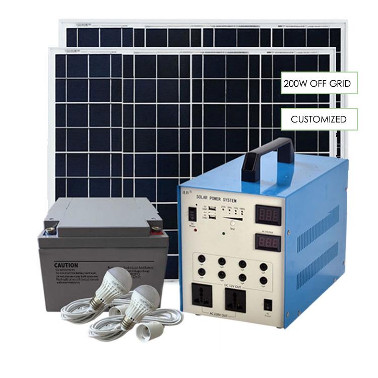  200W DC12V نظام الطاقة الشمسية للمنازل